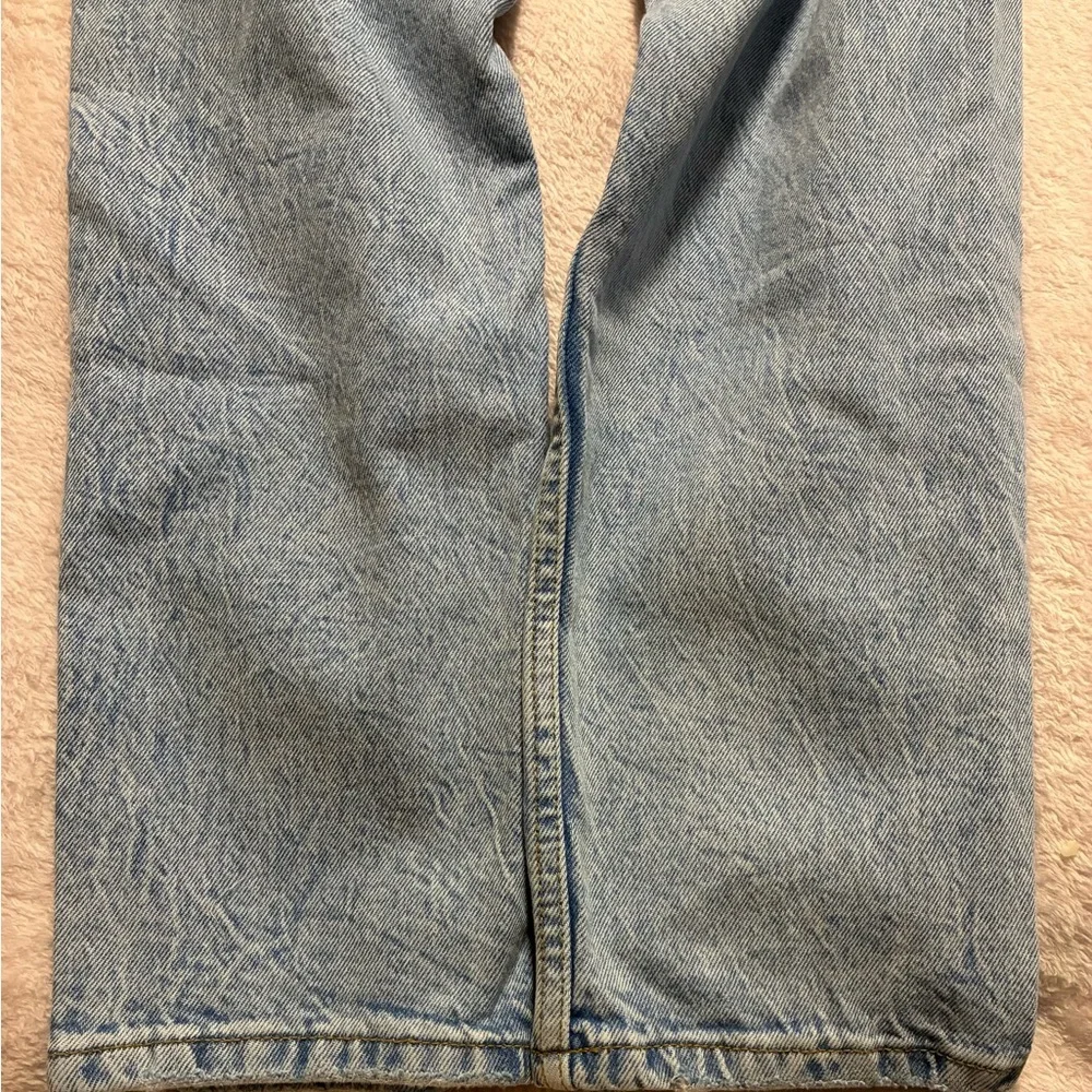 Zara Acid Wash Distressed Straight Leg Jeans – Size 6 - Picture 6 of 6